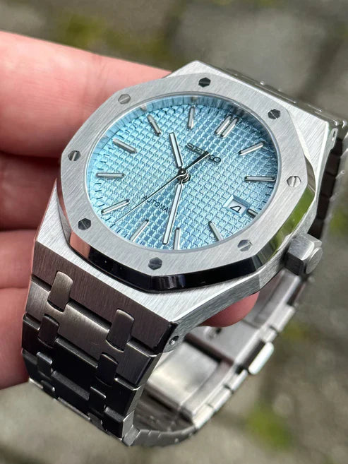 ROAK "Light Blue" - Reloj personalizado con movimiento automático NH35 y cristal de zafiro | XP Watch Co.