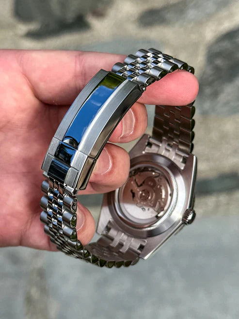 DJ-Fluted "Green" - Reloj personalizado con movimiento automático NH35 y acero inoxidable 316L | XP Watch Co.