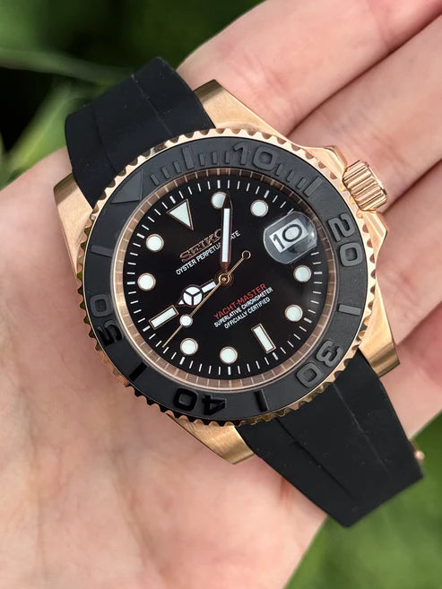 Reloj Automático XP Mod Yacht Master "Rose Gold" con movimiento VK63, cristal zafiro y acero 316L | XP Watch Co.