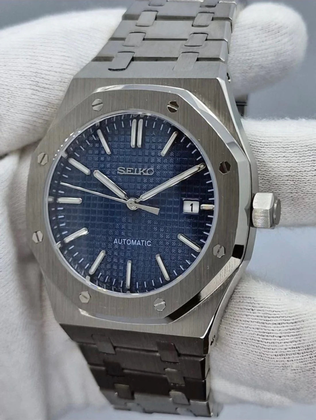ROAK Mod "Blue" - Reloj personalizado con movimiento automático NH35 y cristal de zafiro | XP Watch Co.
