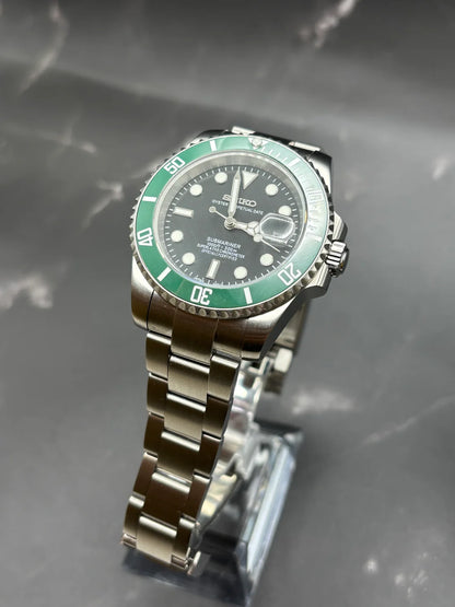 Sub-Diver "Kermit" - Reloj personalizado con cristal de zafiro y acero inoxidable 316L | XP Watch Co.