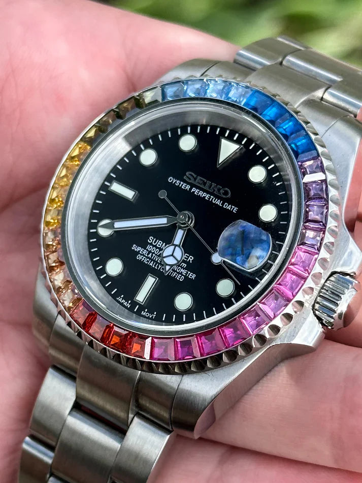 Sub-Diver "Rainbow" con movimiento NH70, cristal zafiro y acero 316L | XP Watch Co.