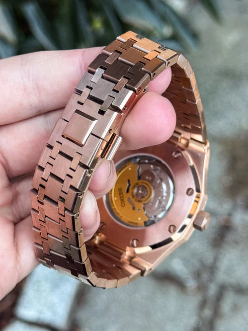Reloj Automático XP Mod XP Mod ROAK RoseGold "Black dial" con movimiento NH35, acero 316L y cristal zafiro XP Watch Co.