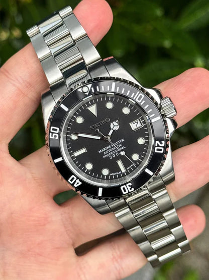 Sub-Diver "Black Watch" - Reloj personalizado con movimiento automático NH35 y cristal de zafiro | XP Watch Co.