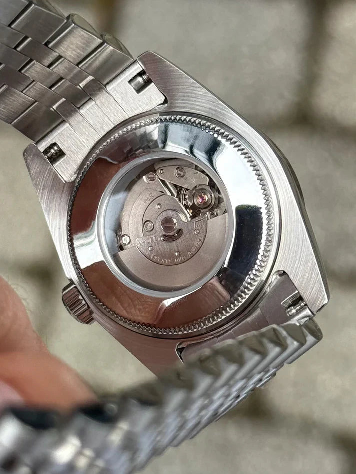 Ladyjust "Silver Diamond" - Reloj personalizado con movimiento automático NH35 y acero inoxidable 316L | XP Watch Co.