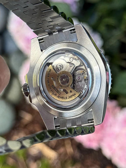 GMT Dual-Time Dual-Time "White Pepsi" - Reloj personalizado con movimiento automático NH35 y acero inoxidable 316L | XP Watch Co.