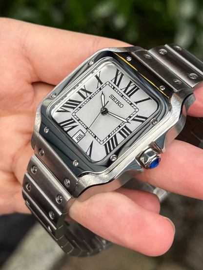 Santeiko Mod Classic White - Reloj personalizado con movimiento automático NH35 y acero inoxidable 316L | XP Watch Co.