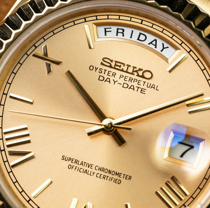 DD-President "Gold Roman" - Reloj personalizado con cristal de zafiro y movimiento automático NH35 | XP Watch Co.