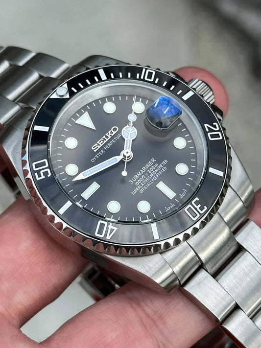 XP Mod Sub-Diver "Black Watch" con movimiento NH35, cristal zafiro y acero 316L | XP Watch Co.