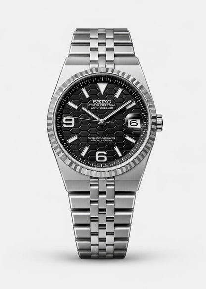 Land-Dweller "Black" Dial - Reloj personalizado con movimiento automático NH35 y cristal de zafiro | XP Watch Co.