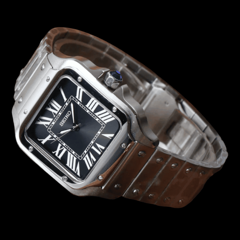 Santeiko Mod "W/Black" - Reloj personalizado con acero inoxidable 316L y cristal de zafiro | XP Watch Co.