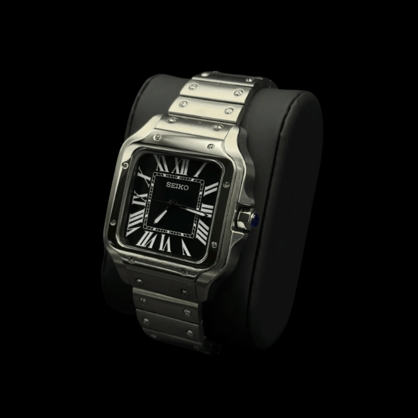 Santeiko Mod "W/Black" - Reloj personalizado con cristal de zafiro y acero inoxidable 316L | XP Watch Co.