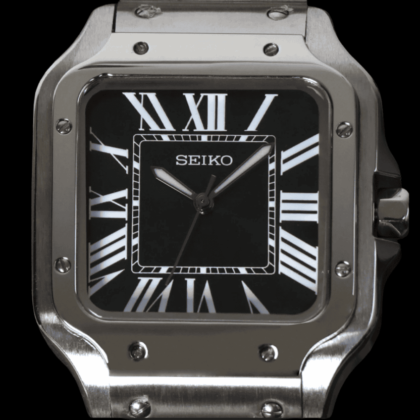 Santeiko Mod "W/Black" - Reloj personalizado con movimiento automático NH35 y acero inoxidable 316L | XP Watch Co.
