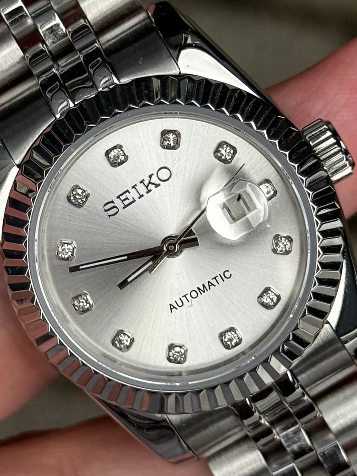 Ladyjust "Silver Diamond" - Reloj personalizado con cristal de zafiro y acero inoxidable 316L | XP Watch Co.