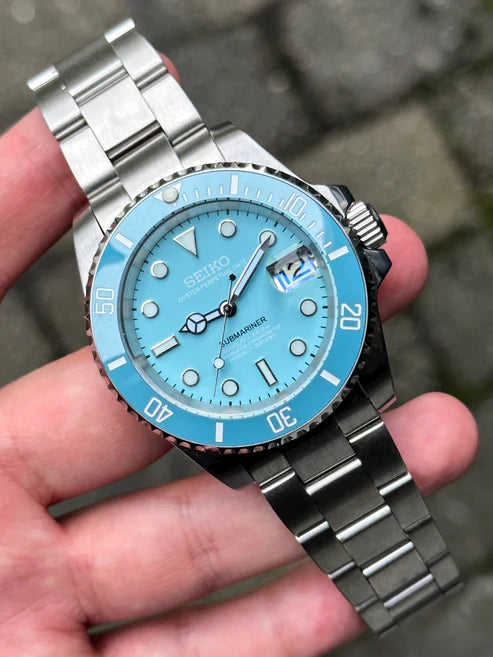 Sub-Diver "Baby Blue" - Reloj personalizado con movimiento automático NH35 y cristal de zafiro | XP Watch Co.