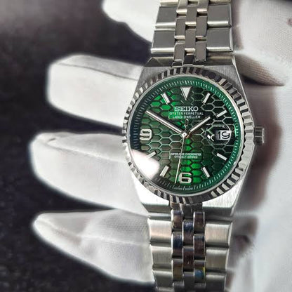 Land-Dweller "Green" - Reloj personalizado con movimiento automático NH35 y cristal de zafiro | XP Watch Co.