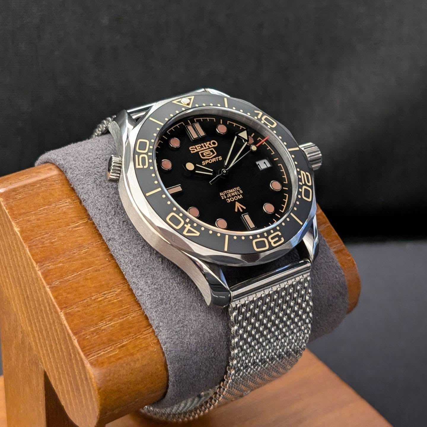 Mod Seamaster Diver 5 Sports - 007 - Reloj personalizado con acero inoxidable 316L y cristal de zafiro | XP Watch Co.