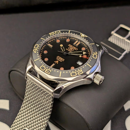 Mod Seamaster Diver 5 Sports - 007 - Reloj personalizado con cristal de zafiro y acero inoxidable 316L | XP Watch Co.