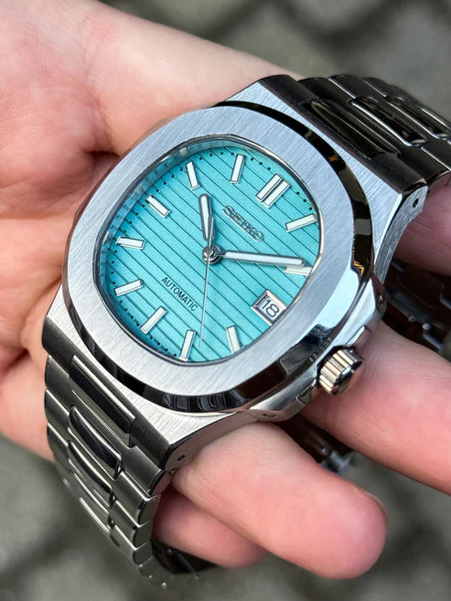 Nautic Mod "Tiffany Blue" - Reloj personalizado con movimiento automático NH35 y cristal de zafiro | XP Watch Co.