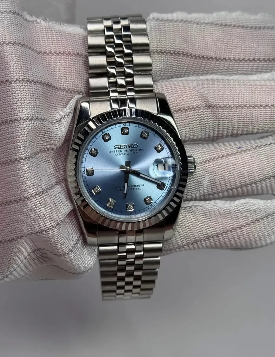 Ladyjust "Sky Blue" Diamond - Reloj personalizado con cristal de zafiro y acero inoxidable 316L | XP Watch Co.