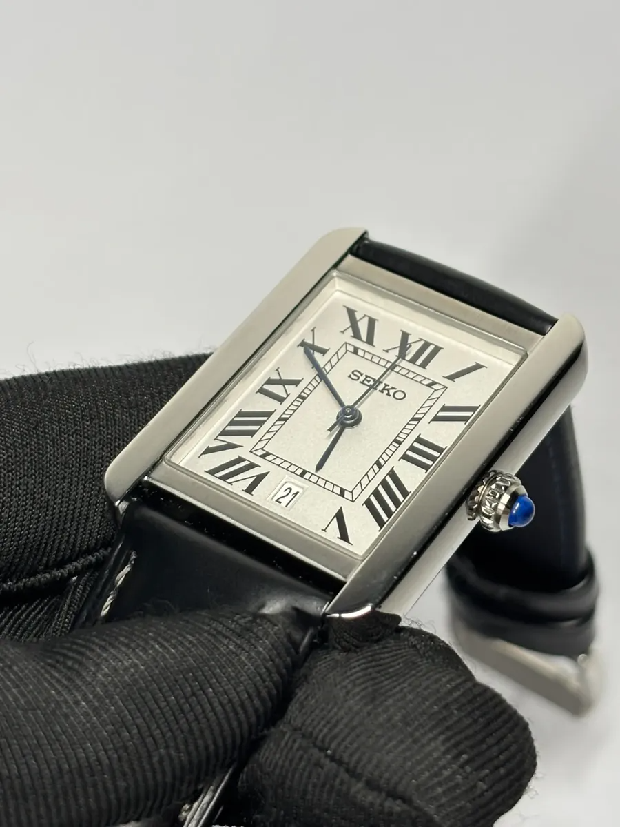 Santeiko Tank Negro Vintage - Reloj personalizado con cristal de zafiro y acero inoxidable 316L | XP Watch Co.