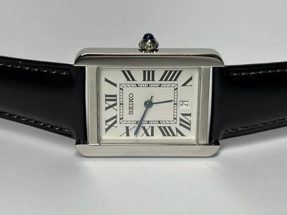 Santeiko Tank Negro Vintage - Reloj personalizado con cristal de zafiro y acero inoxidable 316L | XP Watch Co.