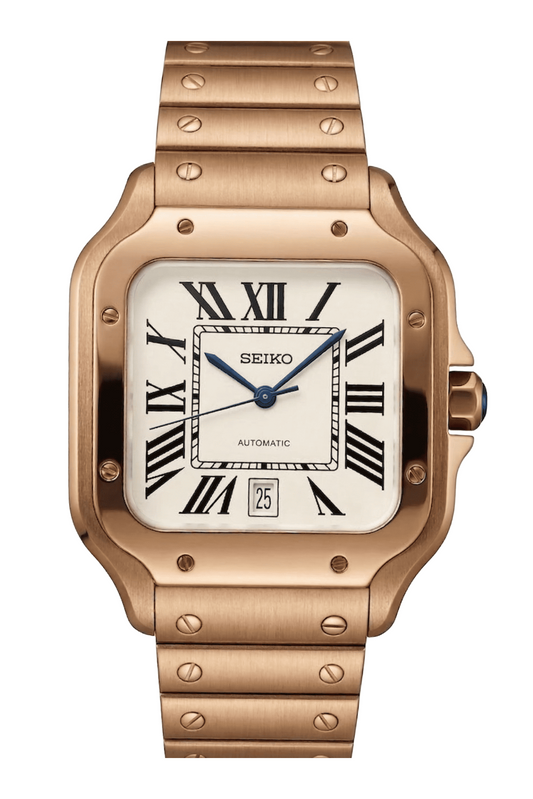XP Mod S-Aviator Mod "Rose Gold" con movimiento NH35 automático, cristal zafiro y acero 316L | XP Watch Co.