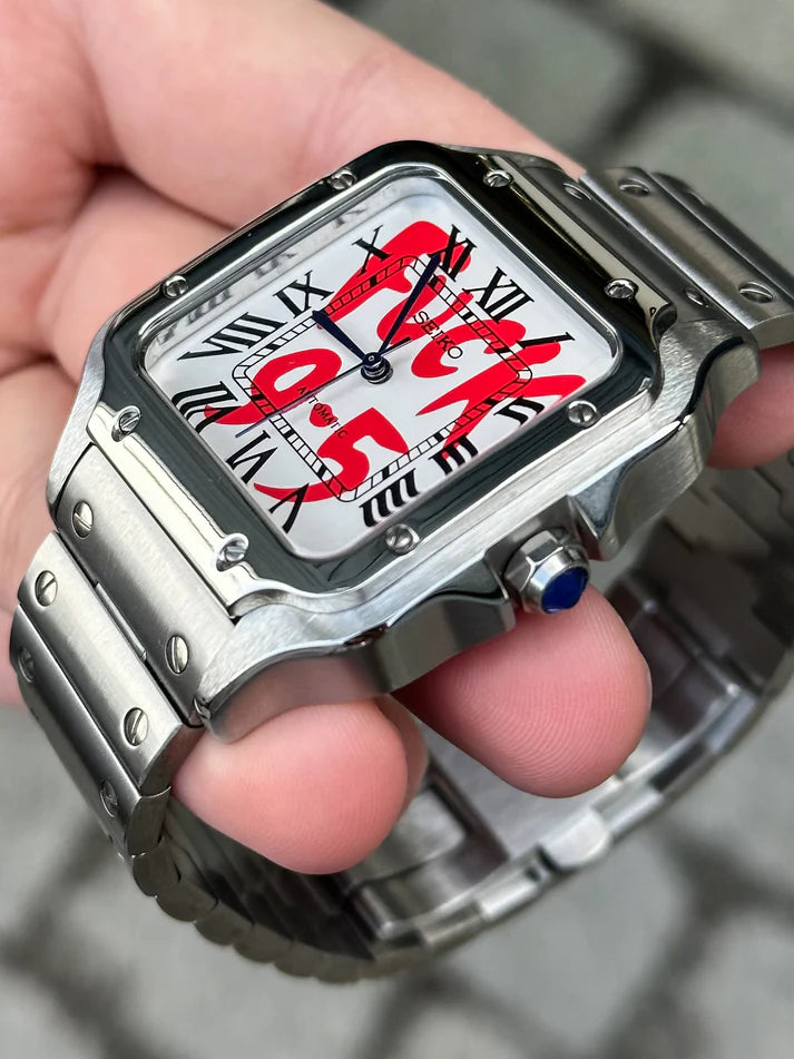 Santeiko Mod "Fck 9-5" - Reloj personalizado con cristal de zafiro y acero inoxidable 316L | XP Watch Co.