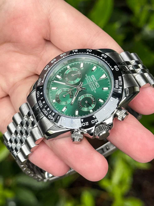 D-Racing "Emerald" - Reloj personalizado con acero inoxidable 316L y cristal de zafiro | XP Watch Co.