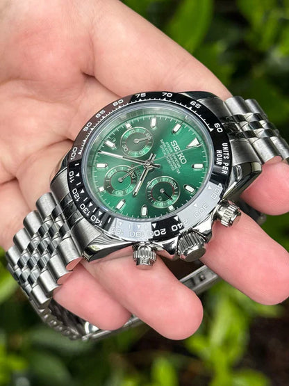 D-Racing "Emerald" - Reloj personalizado con acero inoxidable 316L y cristal de zafiro | XP Watch Co.