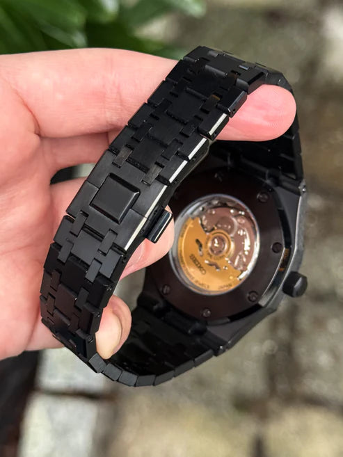 ROAK "Skeleton Black" - Reloj personalizado con movimiento automático NH35 y acero inoxidable 316L | XP Watch Co.