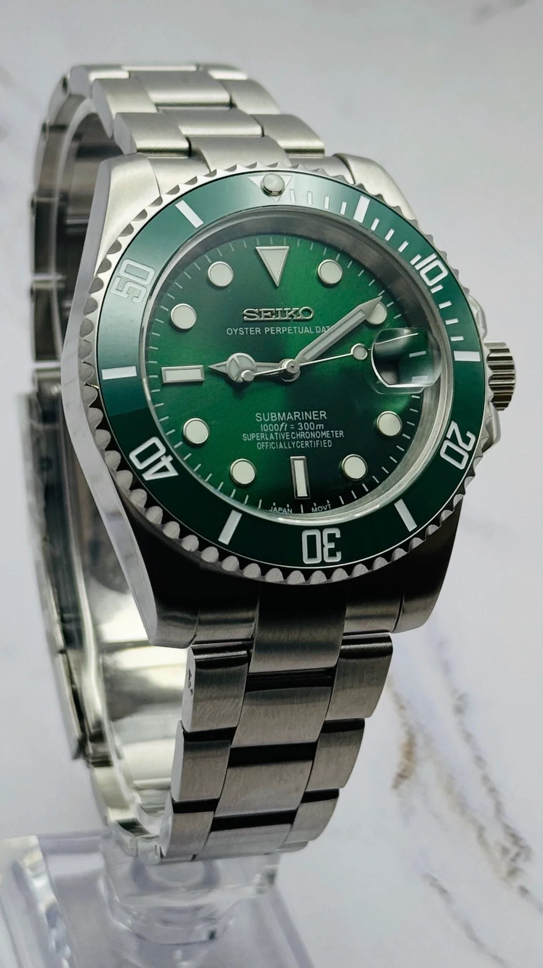 Sub-Diver "Hulk" - Reloj personalizado con cristal de zafiro y acero inoxidable 316L | XP Watch Co.