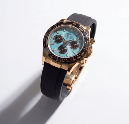 D-Racing "Gold Tiffany" Rubber - Reloj personalizado con cristal de zafiro y acero 316L | XP Watch Co.
