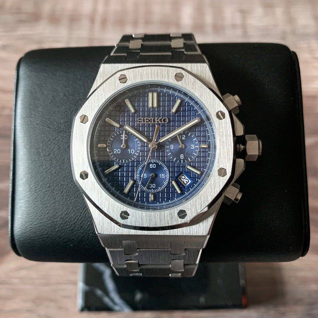 ROAK Chronograph "Blue" - Reloj personalizado con cristal de zafiro y cronógrafo VK63 | XP Watch Co.