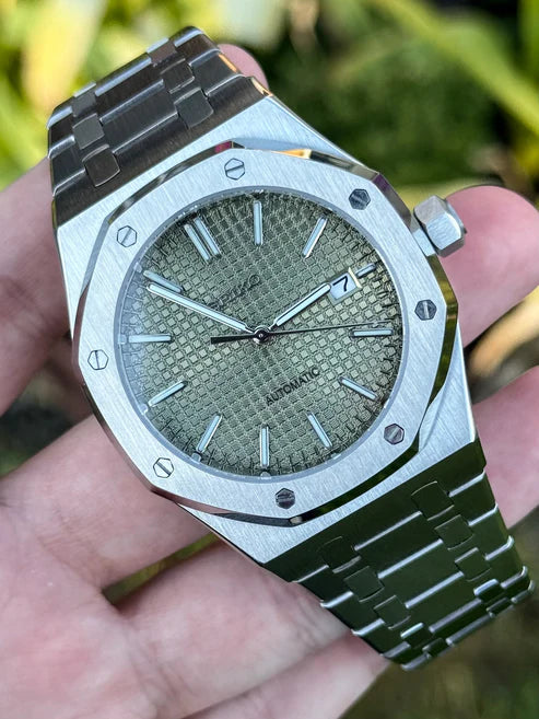 Reloj Automático XP Mod XP Mod ROAK "Olive Green" NH35 automático acero 316L cristal zafiro 40mm | XP Watch Co.