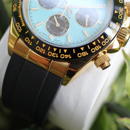 D-Racing "Gold Tiffany" Rubber - Reloj personalizado con cristal de zafiro y acero inoxidable 316L | XP Watch Co.