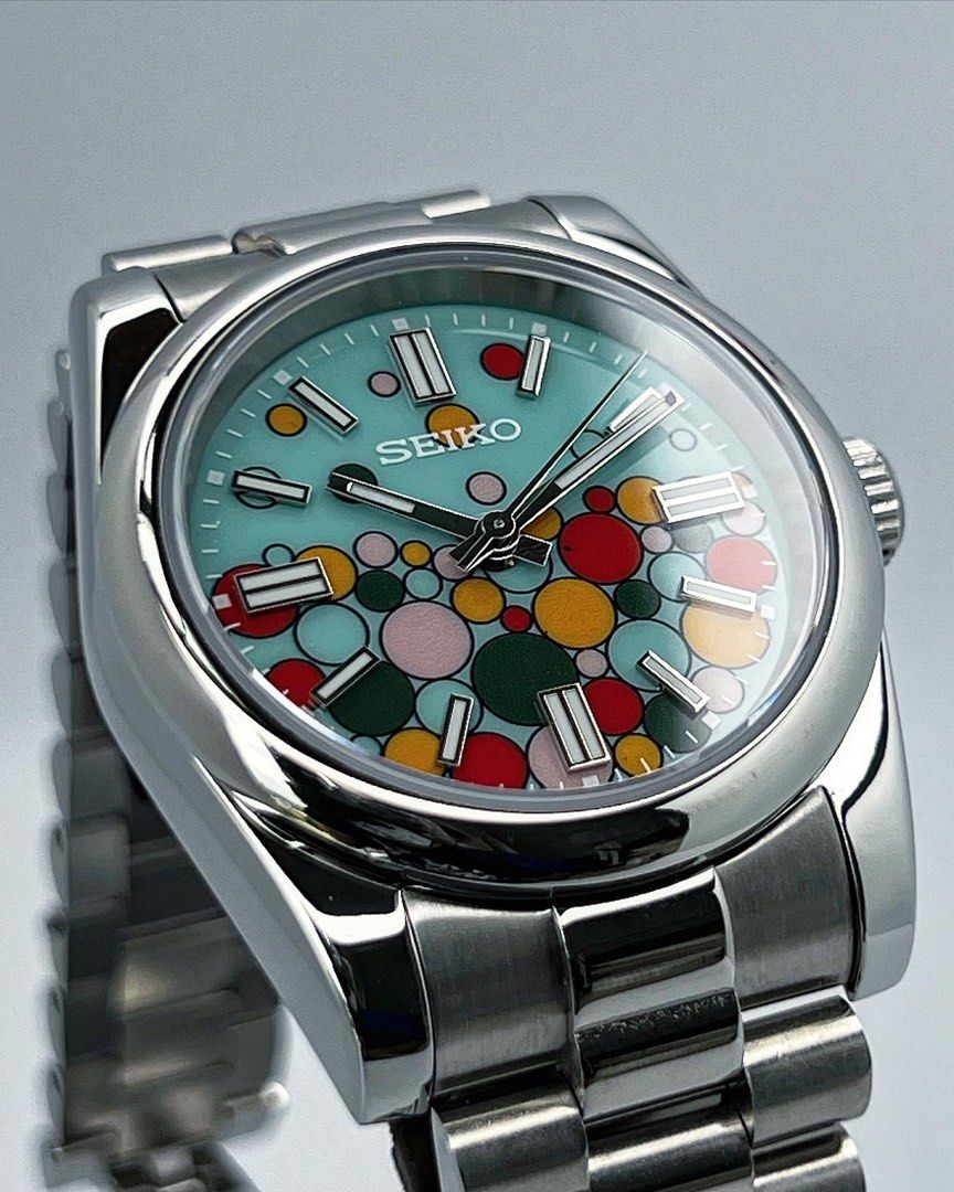 DJ-Fluted "Celebration Bubbles" (Non-Fluted Bezel) - Reloj personalizado con cristal de zafiro y acero inoxidable 316L | XP Watch Co.