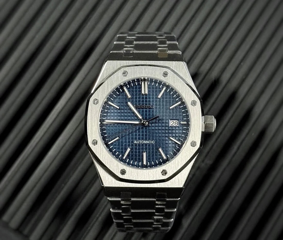 ROAK Mod "Blue" - Reloj personalizado con movimiento automático NH35 y cristal de zafiro | XP Watch Co.