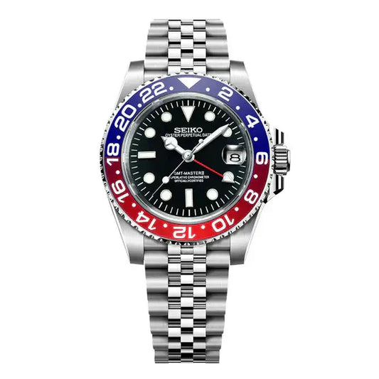 XP Mod XP Mod GMT Dual-Time Dual-Time "Pepsi" con movimiento NH35, cristal zafiro y acero 316L | XP Watch Co.