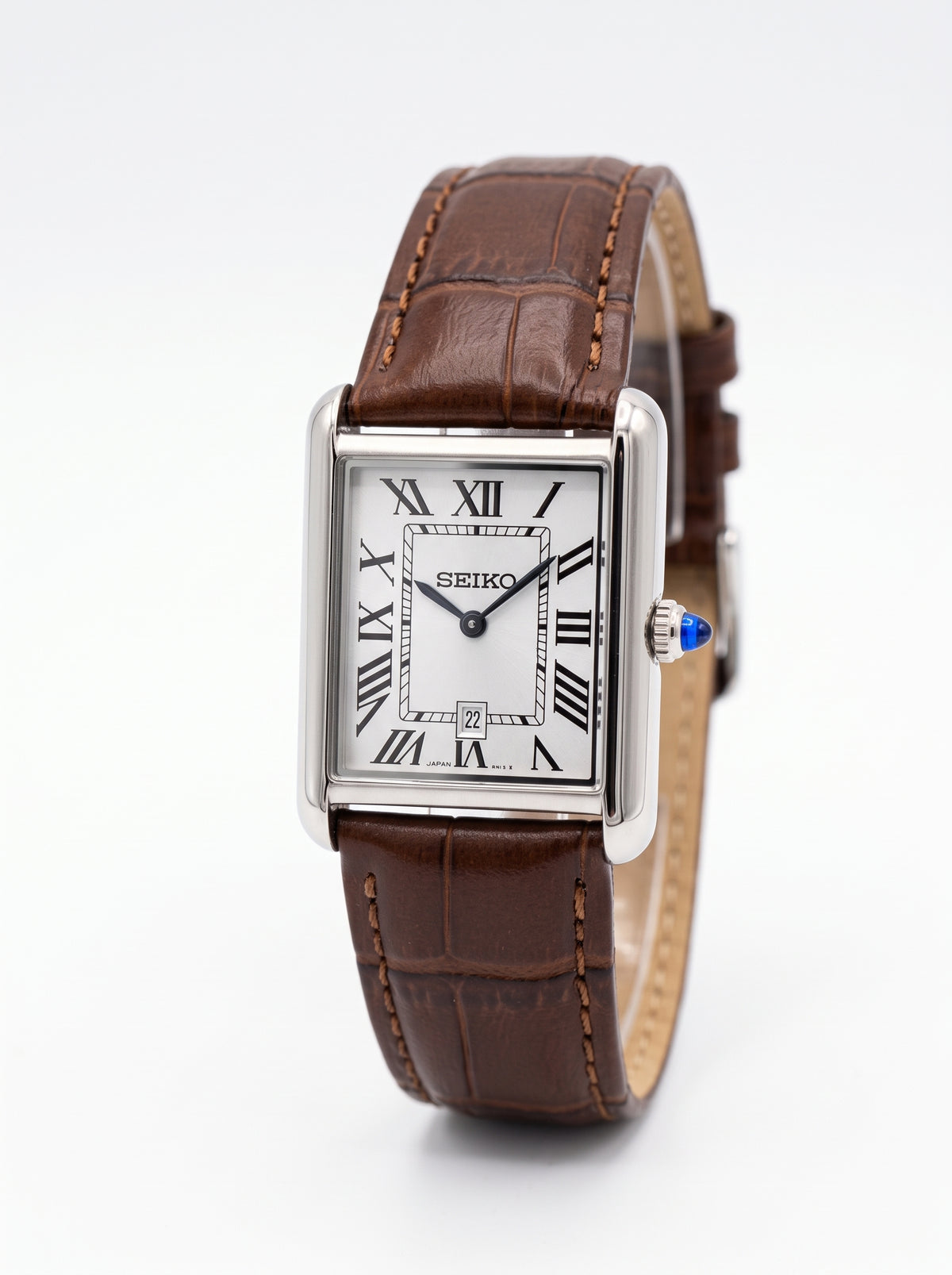 Santeiko Tank Chocolate Vintage - Reloj personalizado con cristal de zafiro | XP Watch Co.