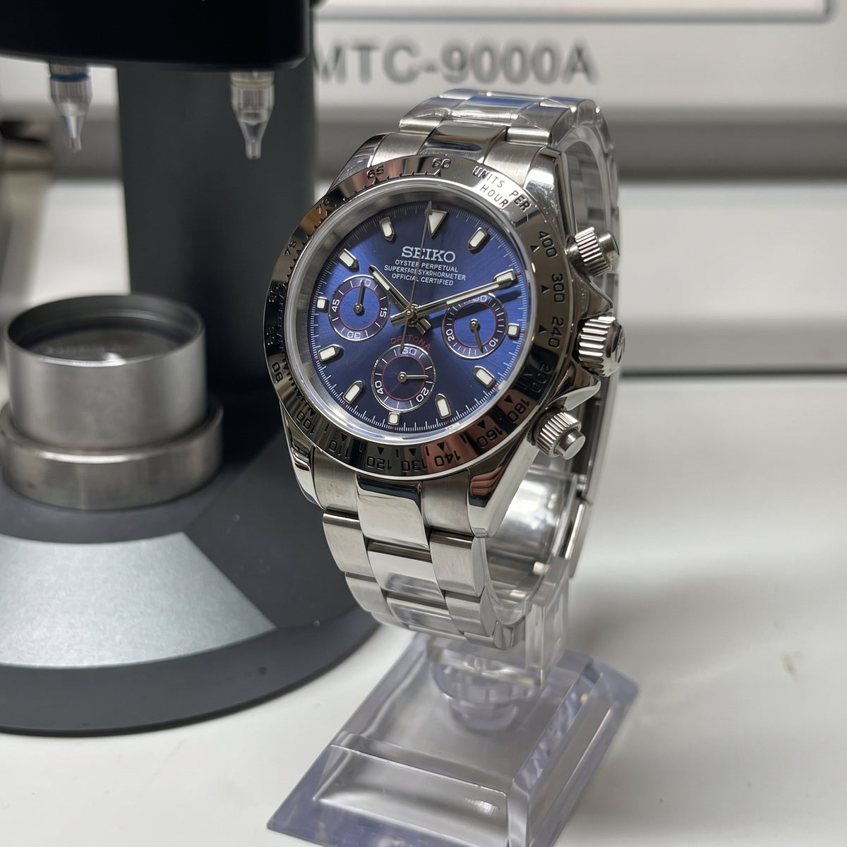 D-Racing “Ocean Blue” | Bisel Silver - Reloj personalizado con acero inoxidable 316L | XP Watch Co.