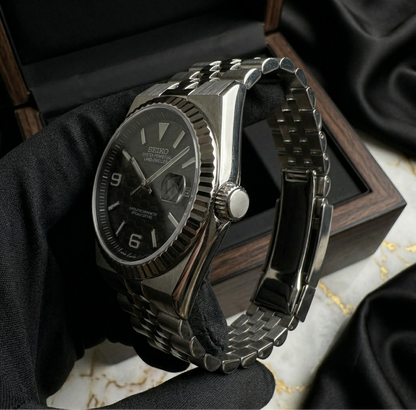 Land-Dweller "Black" Dial - Reloj personalizado con movimiento automático NH35 y acero inoxidable 316L | XP Watch Co.