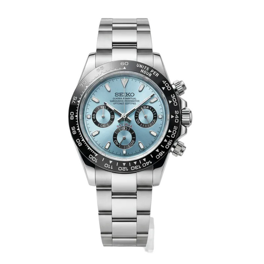 XP Mod D-Racing Reloj Automático XP Mod "Ice Blue" con movimiento VK63, acero 316L, cristal zafiro, edición limitada | XP Watch Co.