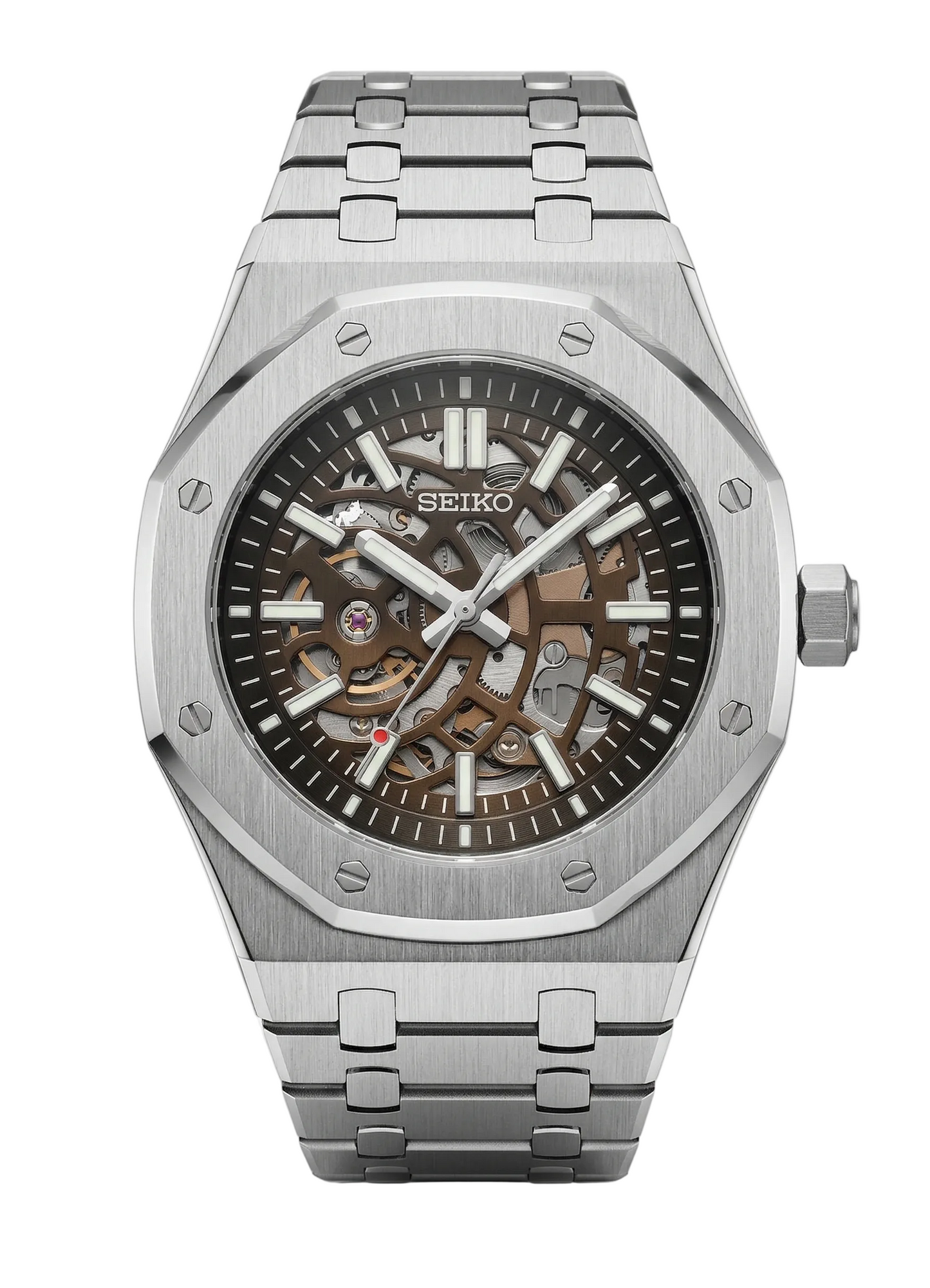 Reloj Automático XP Mod XP Mod ROAK "Skeleton Silver" - NH70 automático acero 316L cristal zafiro | XP Watch Co.
