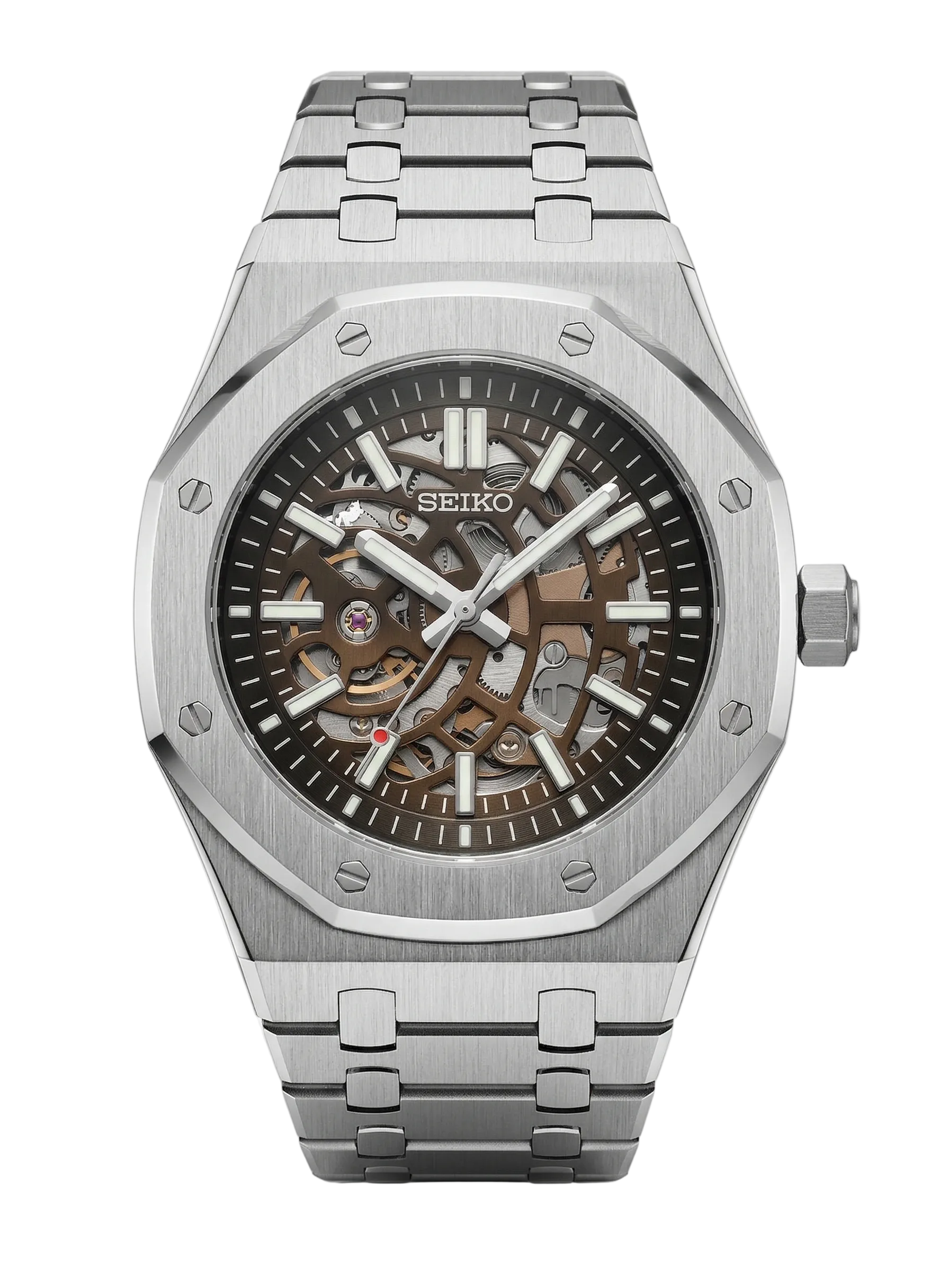 Reloj Automático XP Mod XP Mod ROAK "Skeleton Silver" - NH70 automático acero 316L cristal zafiro | XP Watch Co.