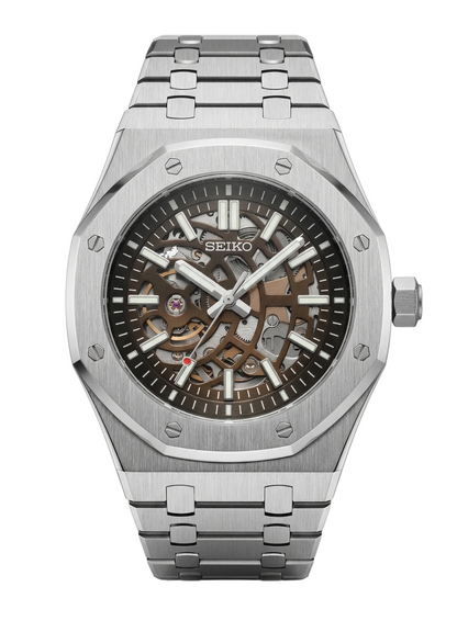 Reloj Automático XP Mod XP Mod ROAK "Skeleton Silver" - NH70 automático acero 316L cristal zafiro | XP Watch Co.