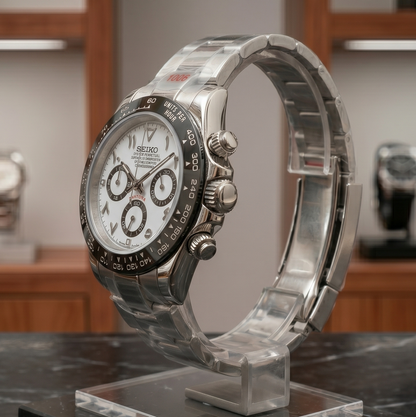 D-Racing "Panda Arábico" - Reloj personalizado con cristal de zafiro y acero inoxidable 316L | XP Watch Co.