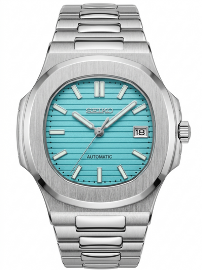 Nautic Mod "Tiffany Blue" - Reloj personalizado con movimiento automático NH35 y cristal de zafiro | XP Watch Co.