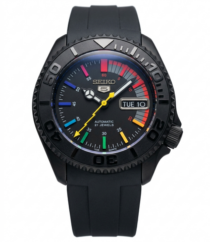 Seimod Black Rainbow - Reloj personalizado con movimiento automático NH35 y cristal de zafiro | XP Watch Co.