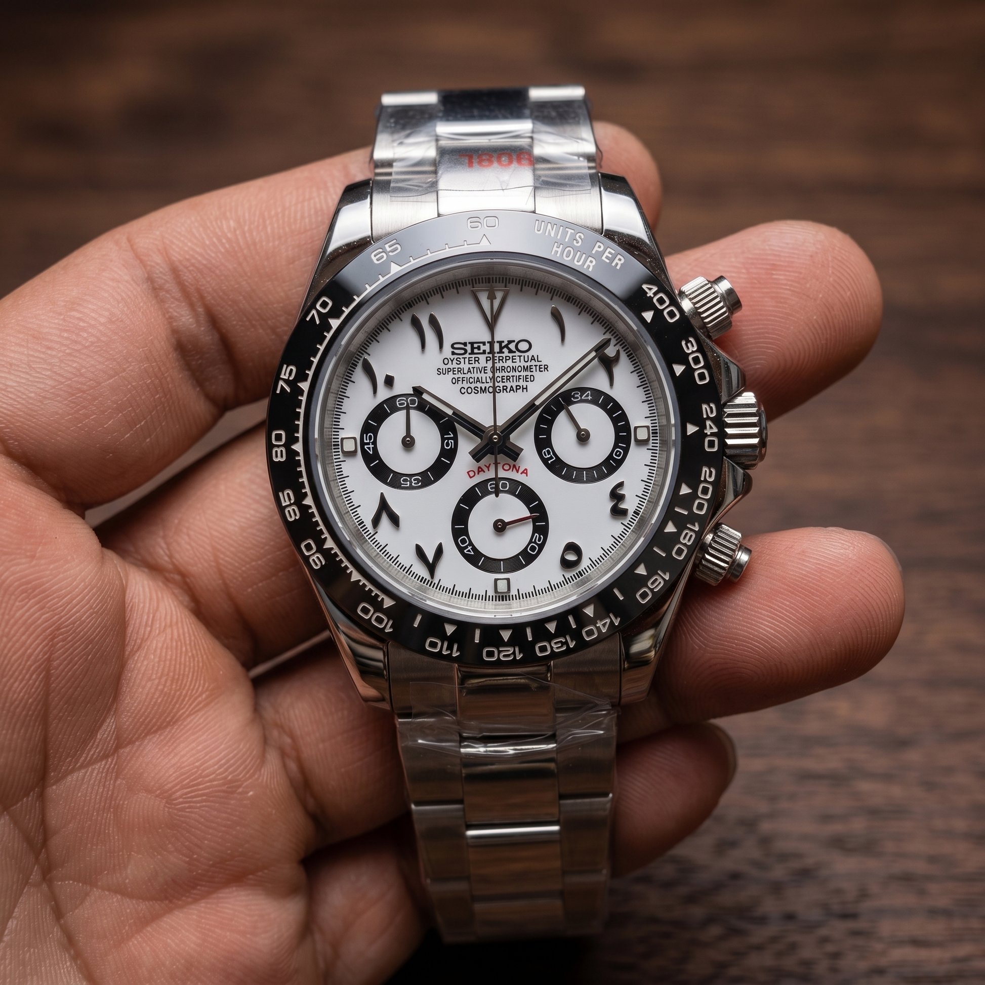 D-Racing "Panda Arábico" - Reloj personalizado con movimiento automático NH35 y cristal de zafiro | XP Watch Co.